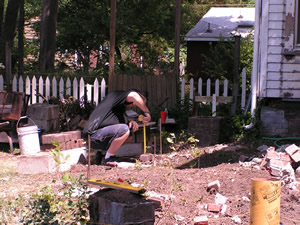 dad barclay laying out courses